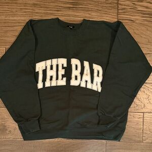 The Bar Dark Green Crewneck Sweater